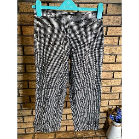 David Paul Black & White‎ Floral Pants - Picture 1 of 5
